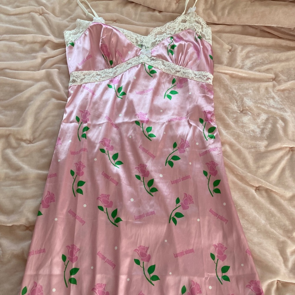 Tunnel Vision Kat Slip Dress in Pink Floral